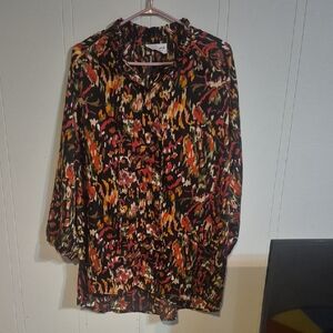 Vibrant Abstract Print Women's Blouse